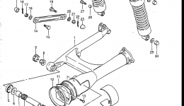 REAR SWINGING ARM (VS700GLFG/GLPG ~F.NO.115898) for мотоцикла SUZUKI Intruder (VS700GLEF)1987 year 