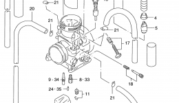 CARBURETOR (MODEL W/X/Y) for мотоцикла SUZUKI RM2501997 year 