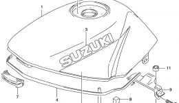 FUEL TANK(MODEL Y) для мотоцикла SUZUKI GS500E1997 г. 