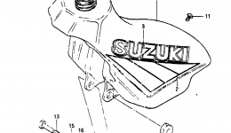 FUEL TANK (MODEL D) for мотоцикла SUZUKI RM2501983 year 