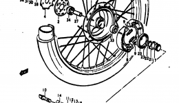 FRONT WHEEL (TS185B TS185C) for мотоцикла SUZUKI TS1851977 year 