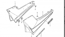 FRAME COVER (GR650XD) for мотоцикла SUZUKI TEMPTER (GR650)1983 year 