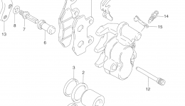 FRONT CALIPER (MODEL N/P) for мотоцикла SUZUKI DR2501993 year 