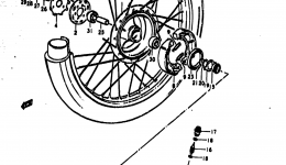 FRONT WHEEL (TS185N) for мотоцикла SUZUKI TS1851977 year 