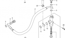 REAR MASTER CYLINDER (SFV650L4 E03) for мотоцикла SUZUKI SFV6502014 year 