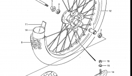 FRONT WHEEL (MODEL F) for мотоцикла SUZUKI RM2501984 year 