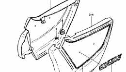 FRAME COVER (MODEL X) for мотоцикла SUZUKI GS450T1982 year 