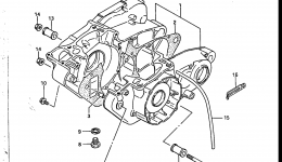CRANKCASE (MODEL G) для мотоцикла SUZUKI RM2501987 г. 