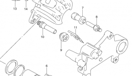 REAR CALIPER (MODEL R/S/T) for мотоцикла SUZUKI DR3501993 year 