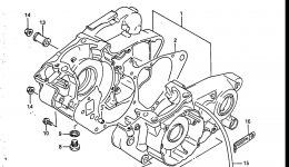 CRANKCASE (MODEL H) для мотоцикла SUZUKI RM2501986 г. 