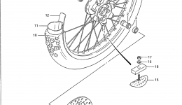FRONT WHEEL (MODEL K/L/M) for мотоцикла SUZUKI RM2501992 year 