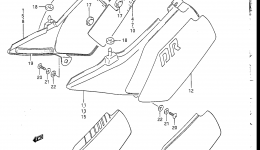 FRAME COVER for мотоцикла SUZUKI DR2001987 year 