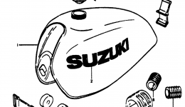 Топливный бак для мотоцикла SUZUKI RM3701977 г. 