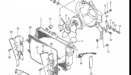 RADIATOR для мотоцикла SUZUKI Cavalcade (GV1400GT)1986 г. 