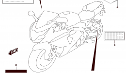 LABEL (GSX-R1000L6 E03) для мотоцикла SUZUKI GSX-R10002016 г. 