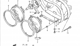 HEADLAMP (MODEL J/K) for мотоцикла SUZUKI GSX-R7501989 year 