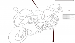 LABEL (GSX-R750L6 E03) for мотоцикла SUZUKI GSX-R7502016 year 