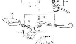 HANDLE GLIP - LEVER for мотоцикла SUZUKI RS1751980 year 