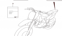 LABEL (DR-Z125LL6 E33) для мотоцикла SUZUKI DR-Z125L2016 г. 
