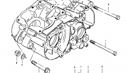 CRANKCASE for мотоцикла SUZUKI TS1251980 year 