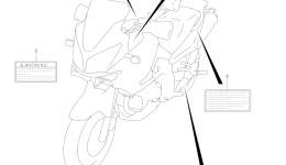 Эмблемы, наклейки для мотоцикла SUZUKI V-Strom (DL1000)2002 г. 