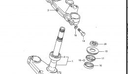 STEERING STEM (MODEL G/H) for мотоцикла SUZUKI RM1251988 year 