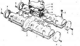 Крышка головки блока цилиндров для мотоцикла SUZUKI GS750EC1979 г. 