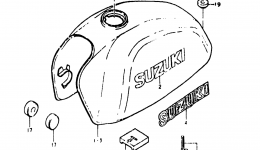 Топливный бак для мотоцикла SUZUKI DS801978 г. 