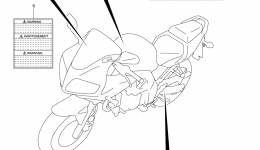 LABEL (MODEL K3/K4/K5/K6) для мотоцикла SUZUKI SV6502007 г. 