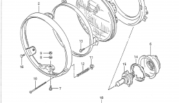HEADLAMP (MODEL L/M/N) for мотоцикла SUZUKI VX8001990 year 
