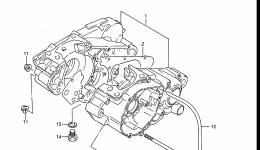 CRANKCASE (MODEL H/J) для мотоцикла SUZUKI RM1251988 г. 
