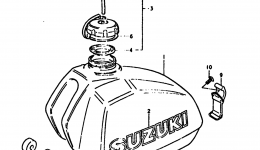 Топливный бак для мотоцикла SUZUKI PE1751979 г. 