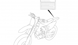 LABEL (E3) for мотоцикла SUZUKI RM-Z4502012 year 