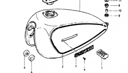 FUEL TANK (MODEL X) for мотоцикла SUZUKI GS450T1982 year 