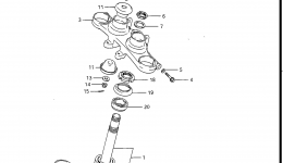 STEERING STEM для мотоцикла SUZUKI Cavalcade (GV1400GC)1987 г. 