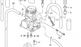 CARBURETOR (MODEL T/V) for мотоцикла SUZUKI RM1251996 year 