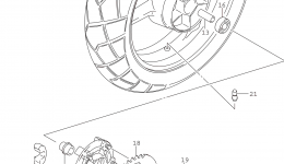 REAR WHEEL для мотоцикла SUZUKI DL650A2015 г. 