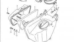 AIR CLEANER (REAR) for мотоцикла SUZUKI Intruder (VS1400GLP)1994 year 