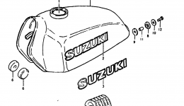 FUEL TANK (DS185C для мотоцикла SUZUKI DS1851978 г. 