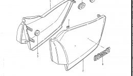 FRAME COVER for мотоцикла SUZUKI GS450L1985 year 