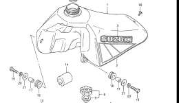 FUEL TANK (MODEL D/E) for мотоцикла SUZUKI RM801983 year 