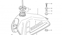 Топливный бак для мотоцикла SUZUKI DR2501985 г. 