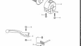 RIGHT HANDLE SWITCH for мотоцикла SUZUKI GS750E1983 year 