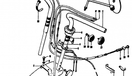 HANDLEBAR - FRONT FENDER - CONTROL CABLE для мотоцикла SUZUKI MT501973 г. 