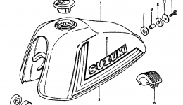 FUEL TANK (TS100T) for мотоцикла SUZUKI TS1001980 year 