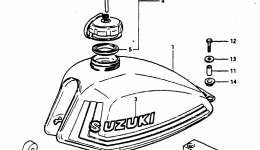 FUEL TANK (MODEL X) for мотоцикла SUZUKI DR5001982 year 