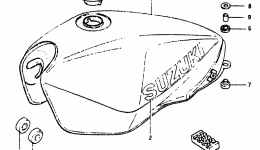 Топливный бак для мотоцикла SUZUKI GS550M1982 г. 