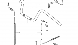 HANDLEBAR - CONTROL CABLE (LS650PG/PJ/PK/PL for мотоцикла SUZUKI Savage (LS650)1988 year 