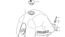 FUEL TANK (FOR CALIFORNIA) для мотоцикла SUZUKI SP6001985 г. 