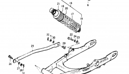 REAR SWINGING ARM (PE250B .PE250C) for мотоцикла SUZUKI PE2501978 year 